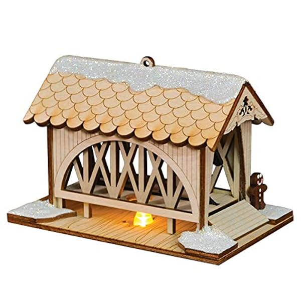 Ginger Cottages - Old World Christmas Covered Bridge One-Horse Open Slei - 80011