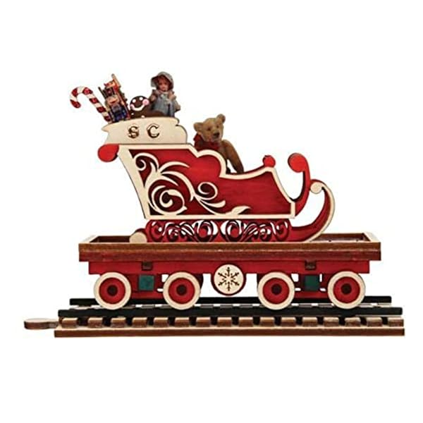 Ginger Cottages - North Pole Express Sleigh Car Christmas Ornament - 80044
