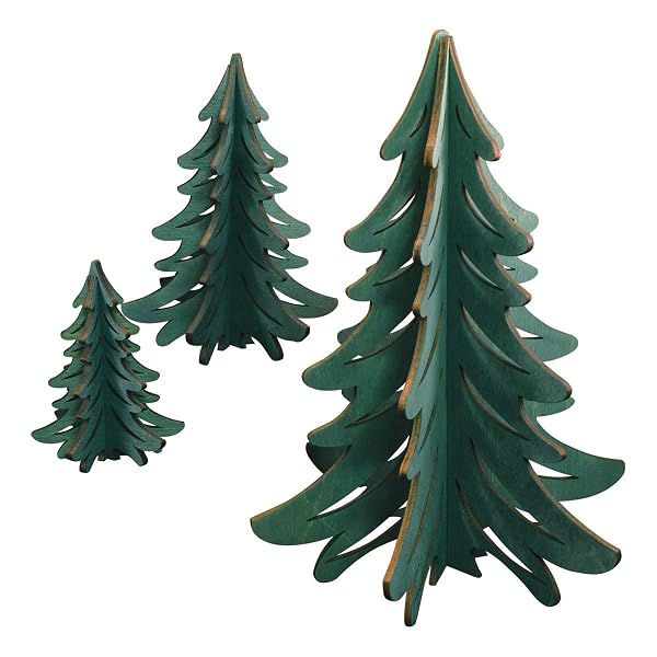 Ginger Cottages - 3D Tree Set Wooden - 83000