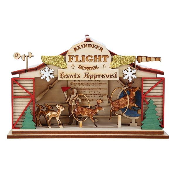 Ginger Cottages - Reindeer Flight School Wooden 2020 Unique Christmas - 84000