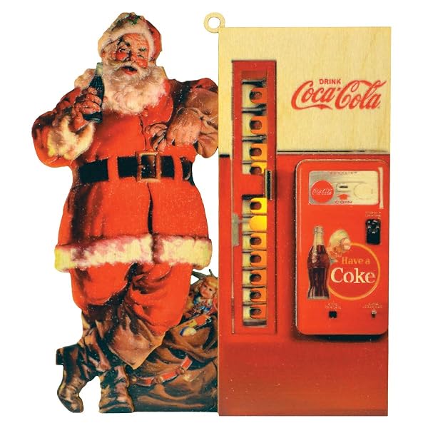 Ginger Cottages - Coca-Cola Santa Coke Machine Wooden - 84203