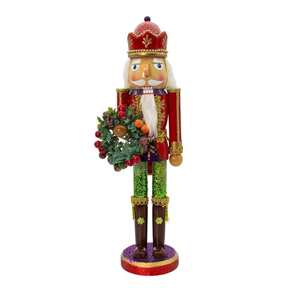 Kurt Adler - 15-inch Wooden Sugar Frost Nutcracker - F2336