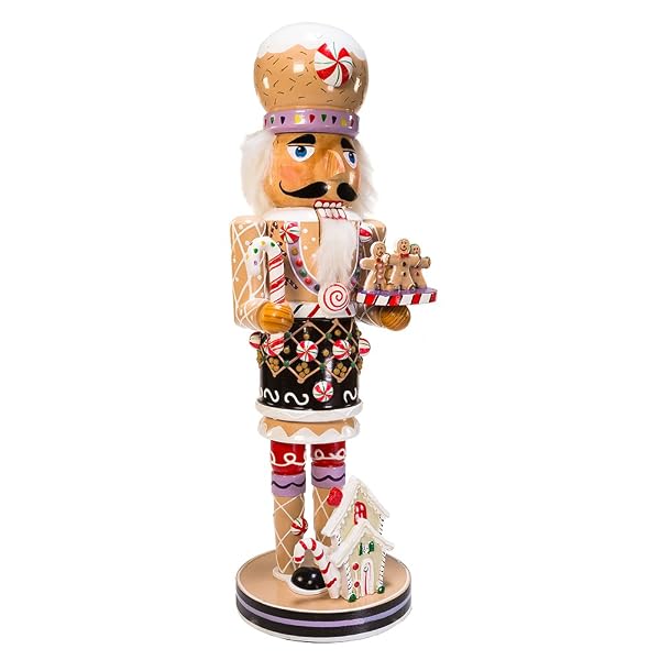 Kurt Adler - 16-Inch Wooden Gingerbread Christmas Nutcracker Color May V - C1027