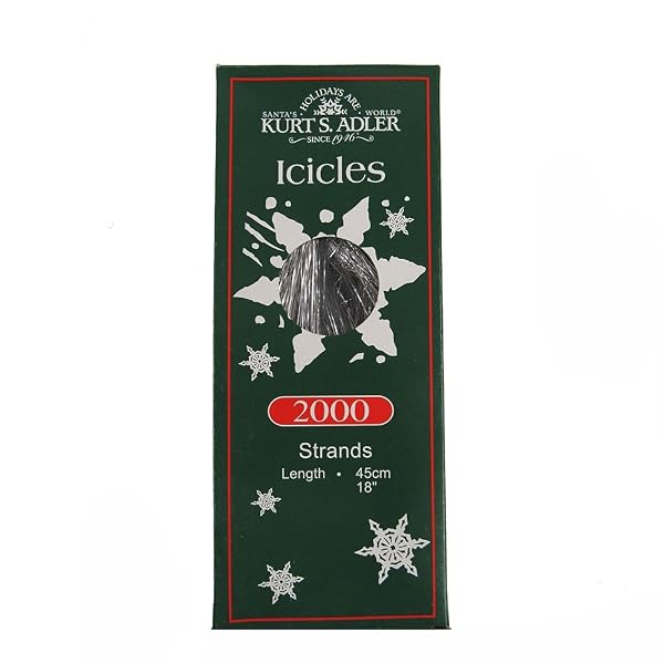 Kurt Adler - 18-Inch 2000 Silver Icicle Strands - C1687S