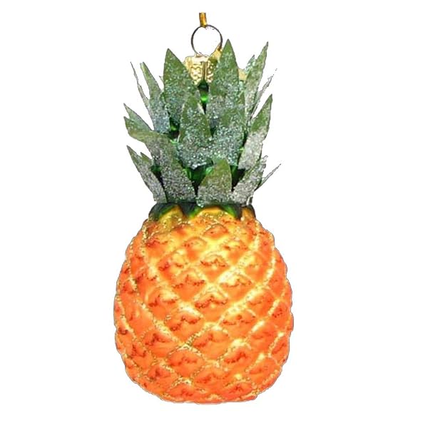 Kurt Adler 3.5" Noble Gems Glass Pineapple Ornament