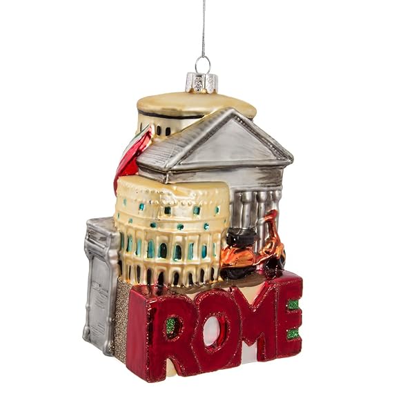 Kurt Adler - 5-Inch Glass Rome Cityscape Ornament - C4182