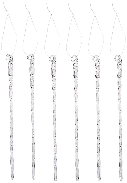 Kurt Adler - 7.5-Inch Glass Twist Icicle Ornaments - B1813
