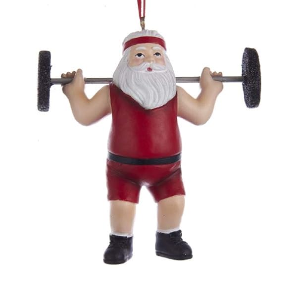 Kurt Adler - Santa Weightlifter Ornament New - A1861