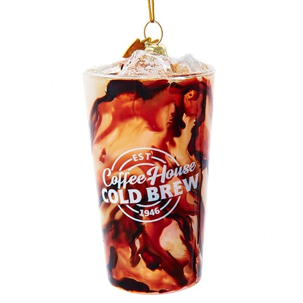 Kurt Adler - Noble Gems Glass Ice Cold Brew Coffee Ornament - NB1730