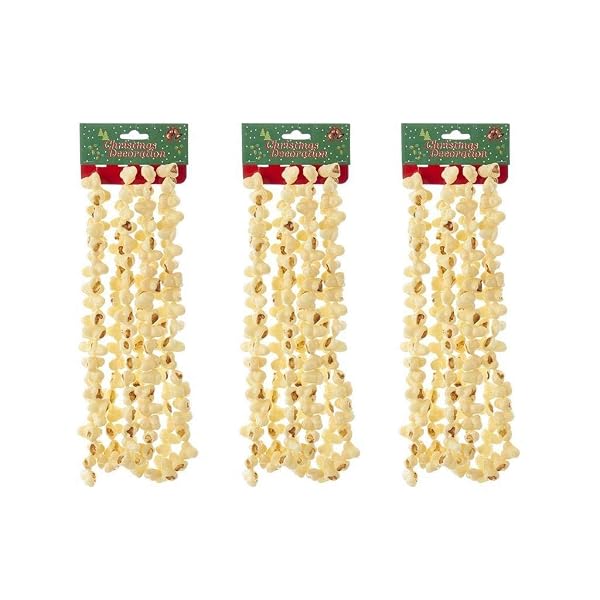 Kurt Adler - Plastic Popcorn 9' Christmas String Garland Set of - H0576