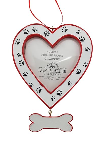 Kurt Adler - Dog Heart Picture Frame - A1507