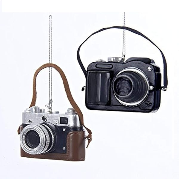 Kurt Adler - Classic & Digital Camera Christmas Tree Ornament Set - A1531