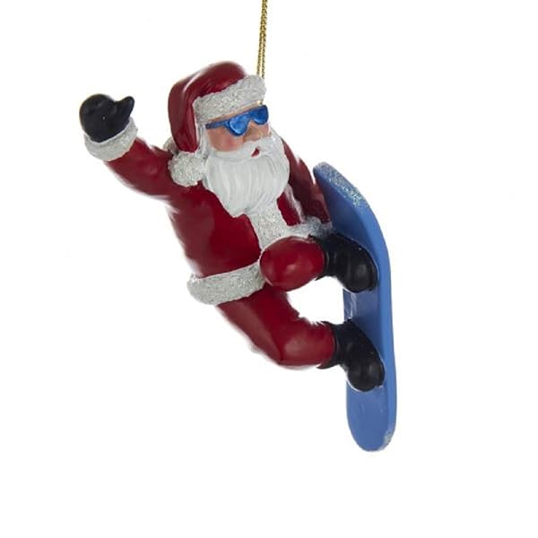 Kurt Adler - Snowboard Santa Ornament - A1862