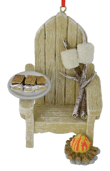 Kurt Adler - Adirondack Chair S Mores Christmas Ornament 3D Campfire - A1802