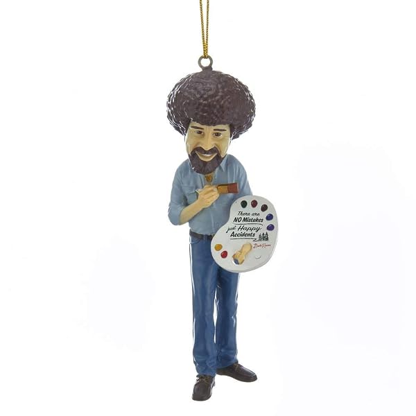 Kurt Adler - Bob Ross 5 Molded Ornament Standard - BO2181