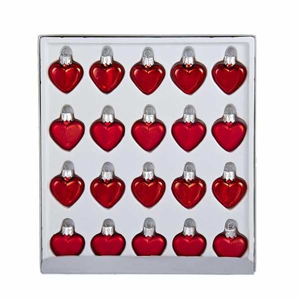 Kurt Adler - Petite Treasures Mini Red Heart Ornament - C1947