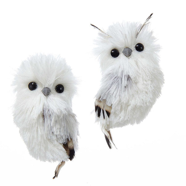 Kurt Adler - 5.1in Silver Hanging Owl Christmas Ornament - C2289
