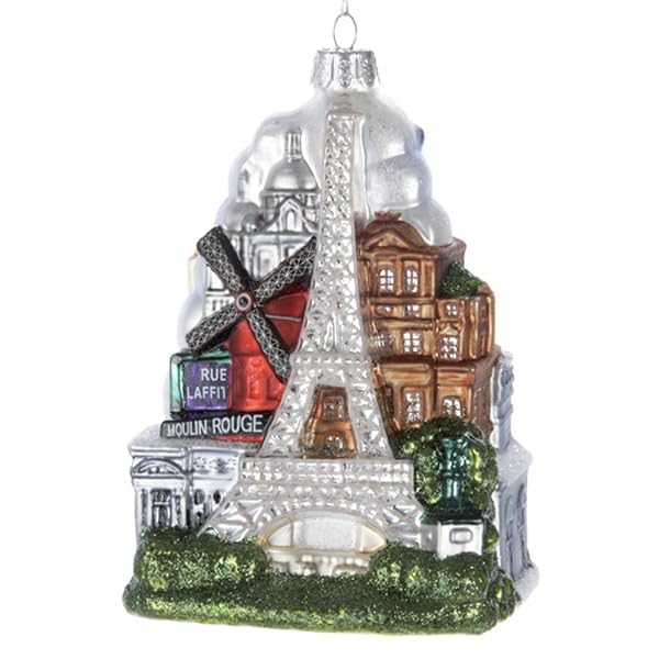 Kurt Adler - 5-Inch Glass Paris City Ornament - C4133