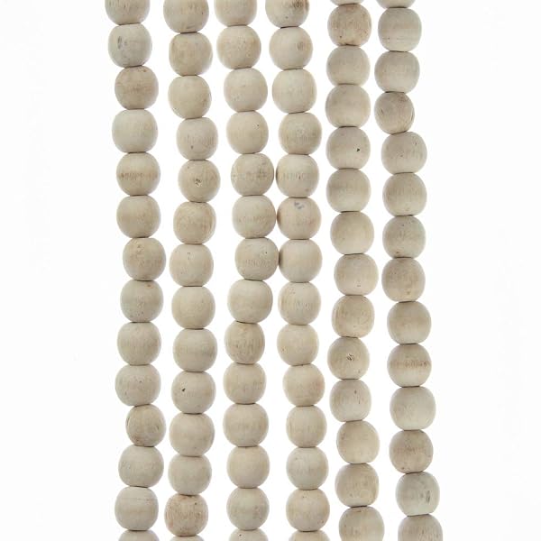 Kurt Adler - 9-Foot Natural Wood Beaded Garland - C5881