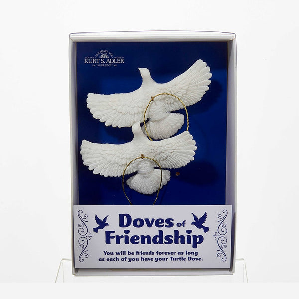 Kurt Adler - Resin Friendship Dove Ornament Set of 2 - C6699