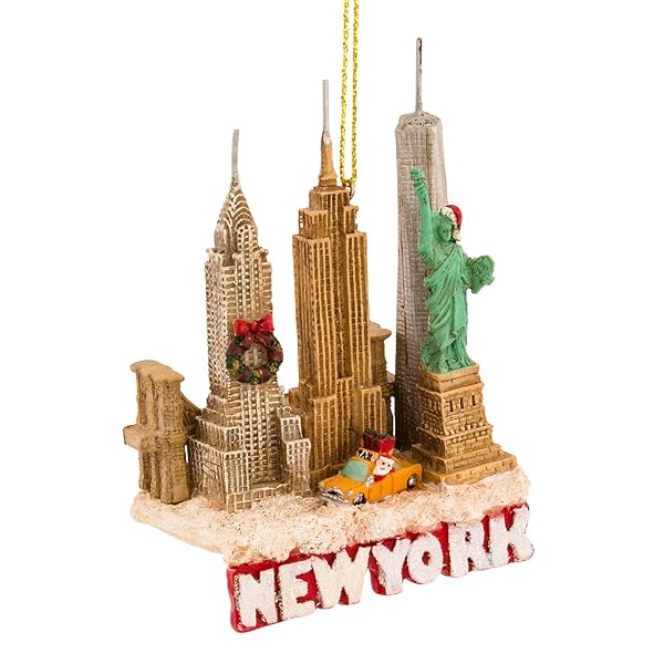 Kurt Adler City Travel New York City Ornament, 3.25-Inch
