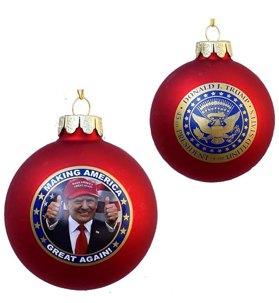 Kurt Adler - President Donald J. Trump Glass Ball Ornament Making - C7588