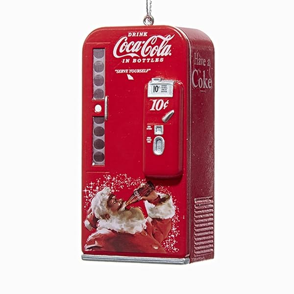 Kurt Adler - Vintage Coca Cola Vending Machine with Santa Christmas - CC1162
