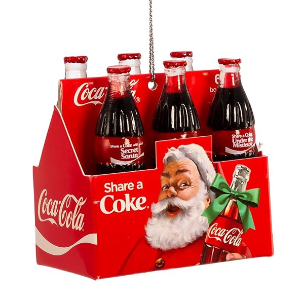 Kurt Adler - Coca-Cola 'Share A Coke' 6-Pack Bottles Ornament - CC2175
