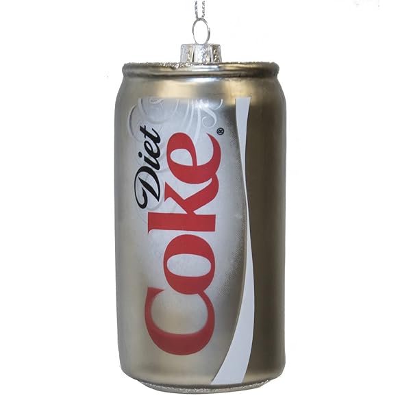 Kurt Adler - Coca-Cola 4.375-Inch Glass Diet Coke Can Ornament for - CC4116