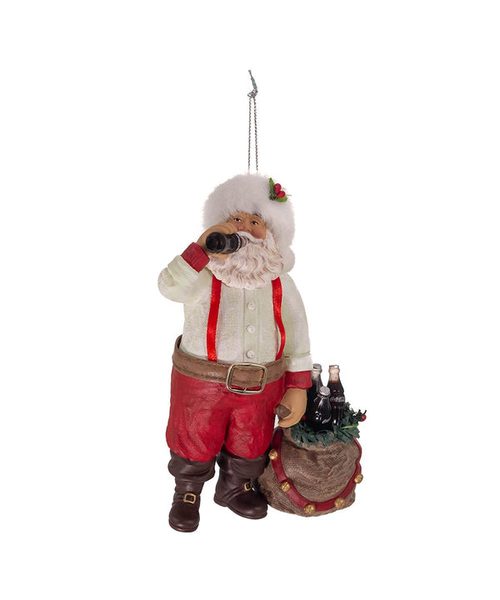 Kurt Adler - Santa Drinking Coke Ornament - CC9162