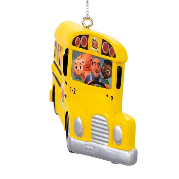 Kurt Adler - Cocomelon Yellow School Bus Personalizable Ornament - CO2211