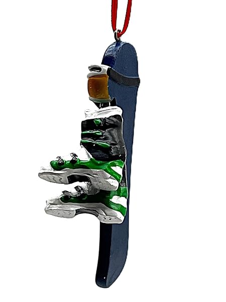 Kurt Adler - 4.5in Resin Snowboard Personalization Ornament for Christma - D2633