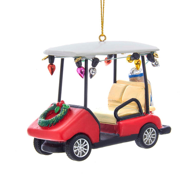 Kurt Adler - Golf Cart with Wreath Ornament - D3444