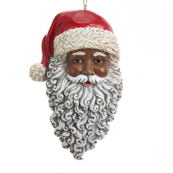 Kurt Adler - African American Santa Head Ornament - E0347