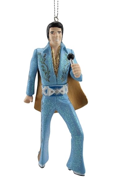Kurt Adler - Elvis in Blue Suit Blow Mold Ornament - EP1131