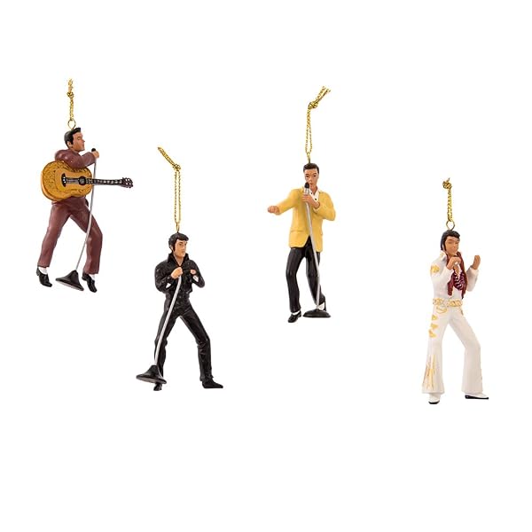 Kurt Adler - 2.5-Inch Resin Elvis Presley 4-Piece Ornament Gift Set - EP2176