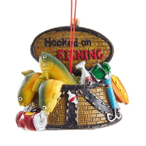 Kurt Adler - Fishing Basket Christmas Tree Ornament - J8552