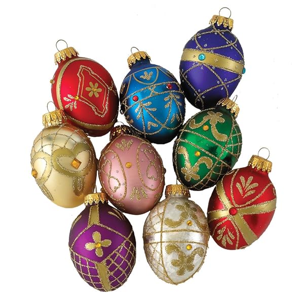 Kurt Adler - Glass Decorative Egg Ornament - GG0517