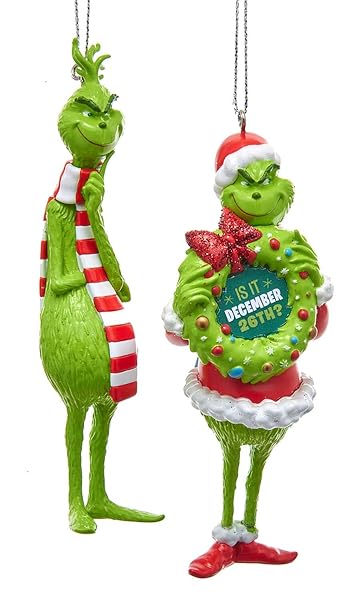 Kurt Adler - Grh1181 The Grinch Christmas Ornaments - GRH1181