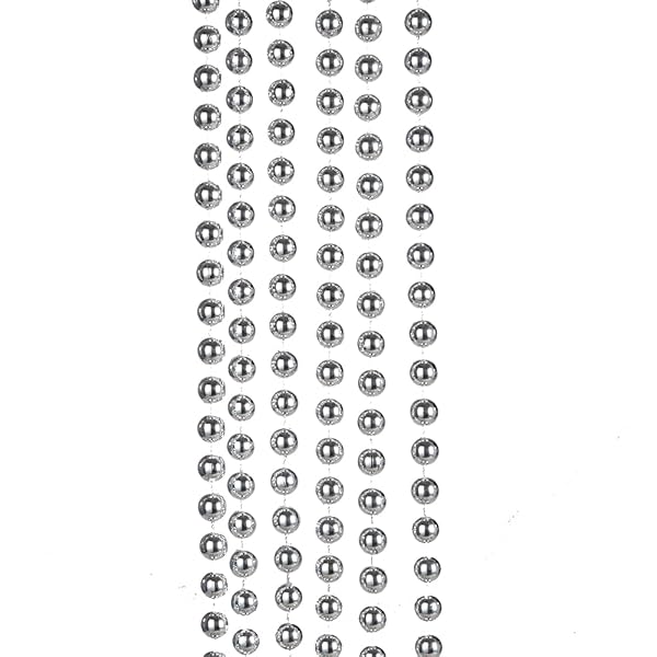 Kurt Adler - 15 Feet x 12 MM Silver Bead Garland - H9230S
