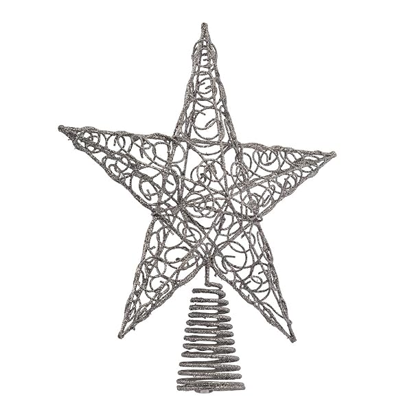 Kurt Adler - 10-Inch Silver Star Treetop - H9272S