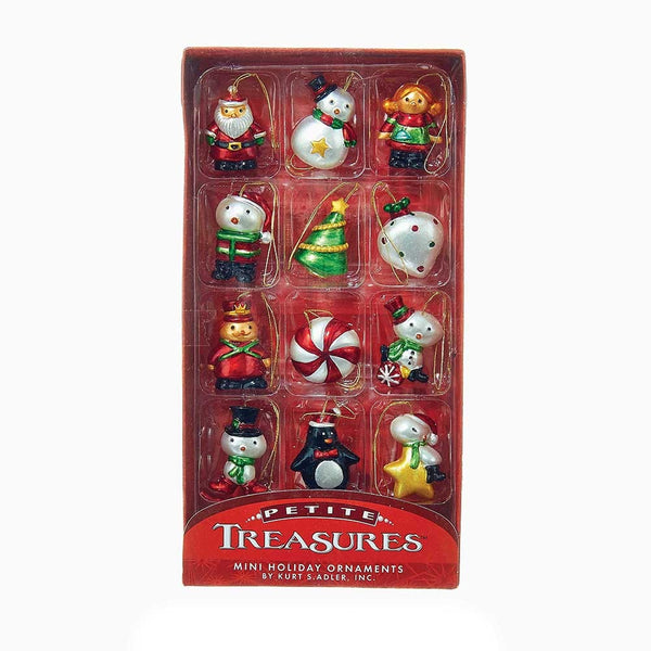 Kurt Adler - 1.25 Petite Treasures Mini Ornament Set of 12 - H9551