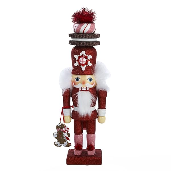 Kurt Adler - 12-Inch Hollywood Red Gingerbread Nutcracker with Cookie H - HA0066