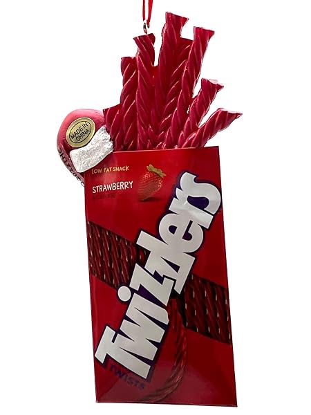 Kurt Adler - Hershey's Twizzlers with Santa Hat Ornament - HY0487