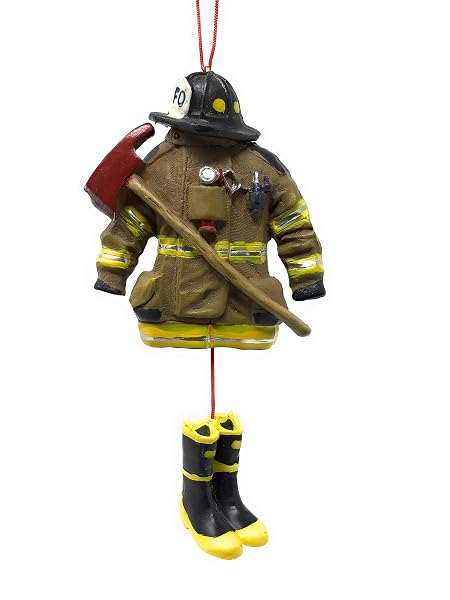 Kurt Adler - 4.5- Firefighter Uniform Christmas Ornament - J1038