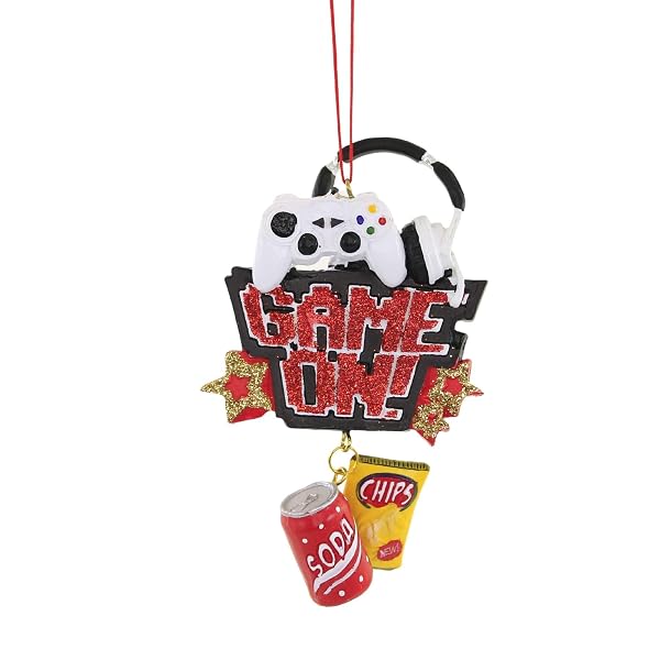 Kurt Adler - Game On ' With Soda and Chips Dangle - J1460