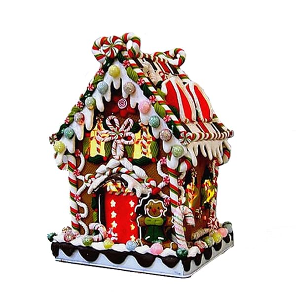 Kurt Adler - 8 5 8-Inch Claydough and Metal Candy House - J3588