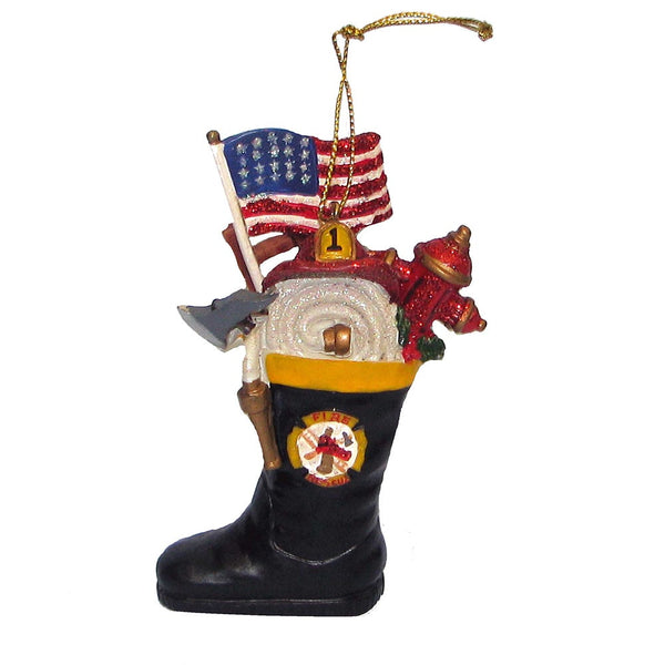 Kurt Adler - Firefighter's Boot Christmas Ornament - J7145
