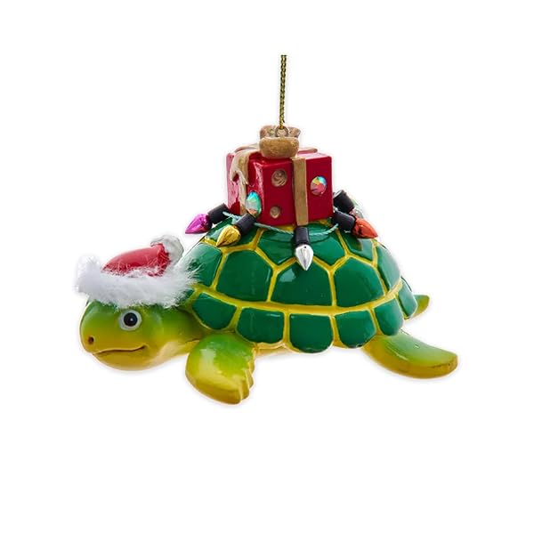 Kurt Adler - Sea Turtle with Gift Box Ornament 4 Inch - J7788