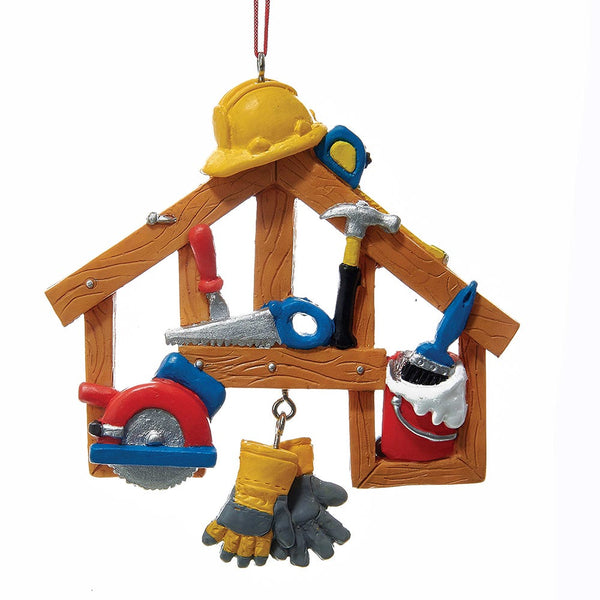 Kurt Adler - Construction Tools Hanging Ornament For Personalization - J8381
